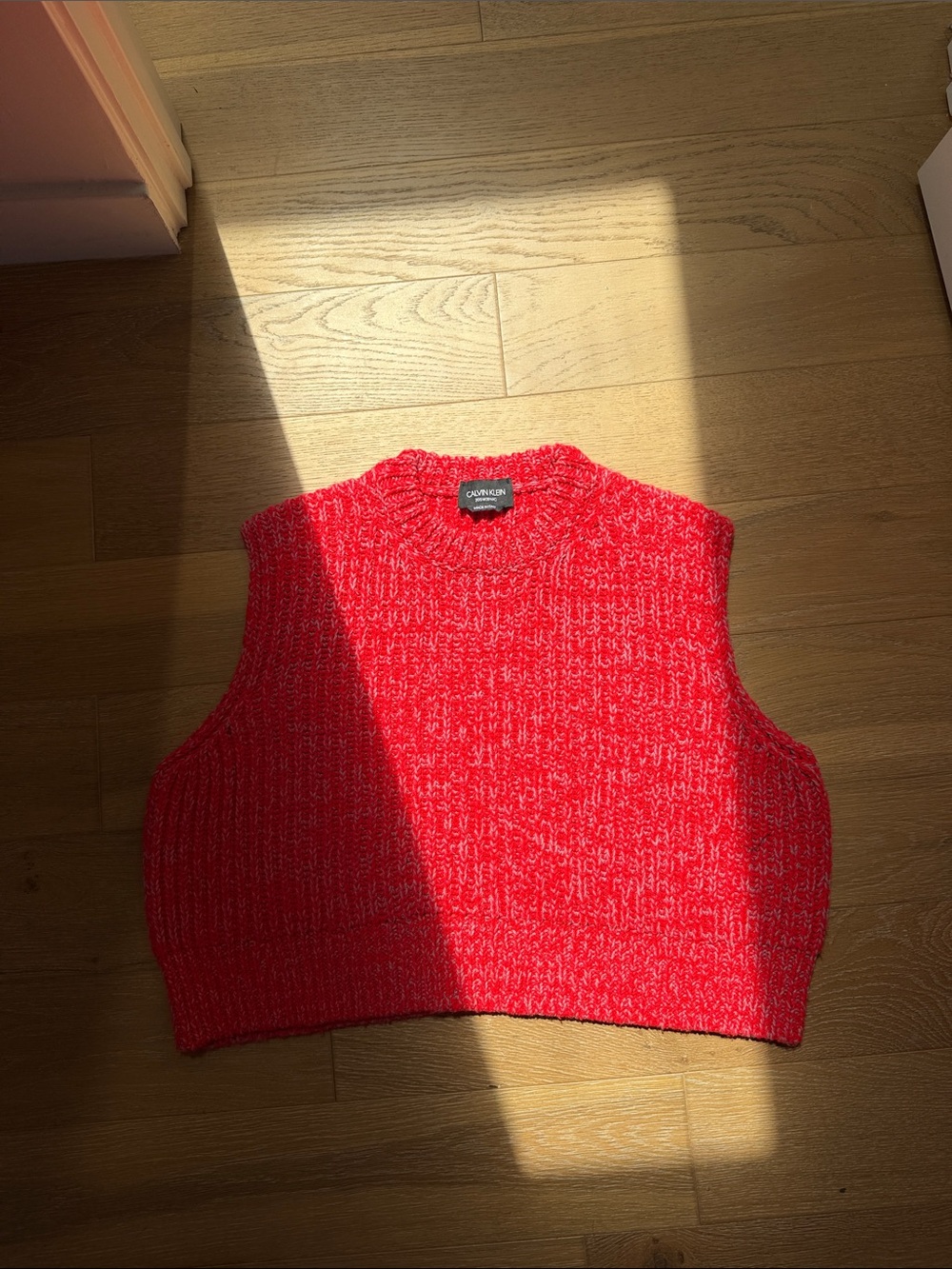 calvin klein 205w39nyc raf simons red lavender sweater vest